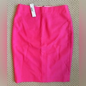 NWT J. Crew No. 2 Pencil Skirt • Hot Pink • Size 0